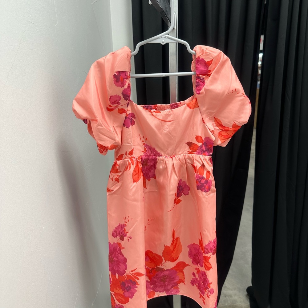 Buddy Love Orange Puff Sleeve Sundress